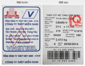 Dấu hiệu nhận biết thép Miền Nam chính hãng thông qua tem nhãn và hóa đơn
